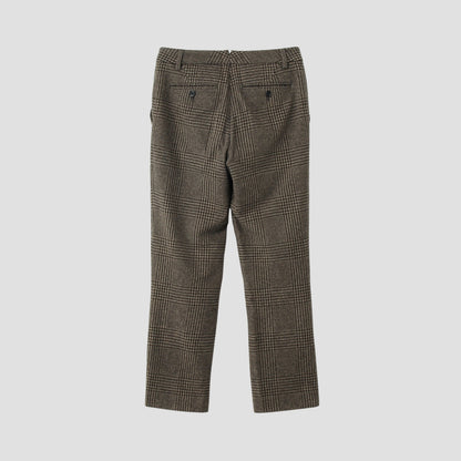CHECK WOOL TROUSER TROUSERS