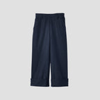 WORSTED WOOL PINSTRIPE TROUSERS