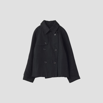 HEAVY HERRINGBONE LINEN COAT