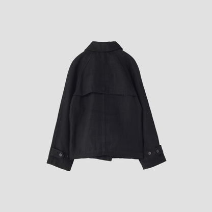 HEAVY HERRINGBONE LINEN COAT
