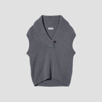 SHAWL COLLAR VEST KNIT