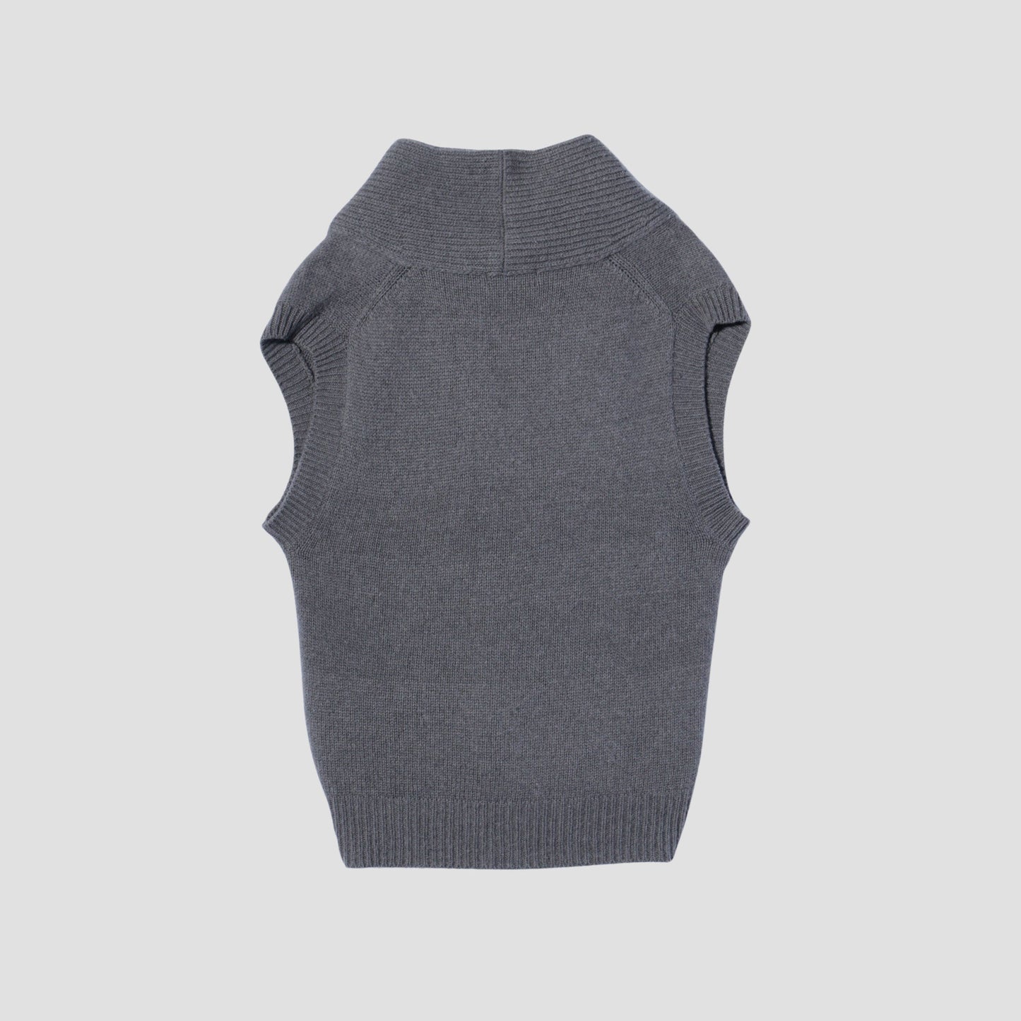 SHAWL COLLAR VEST KNIT
