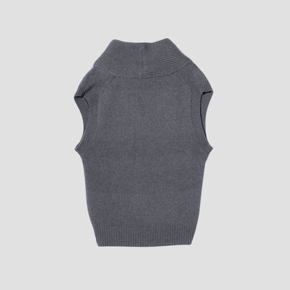 SHAWL COLLAR VEST KNIT
