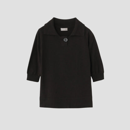 BIG BUTTON POLO KNIT