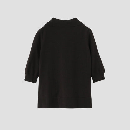 BIG BUTTON POLO KNIT