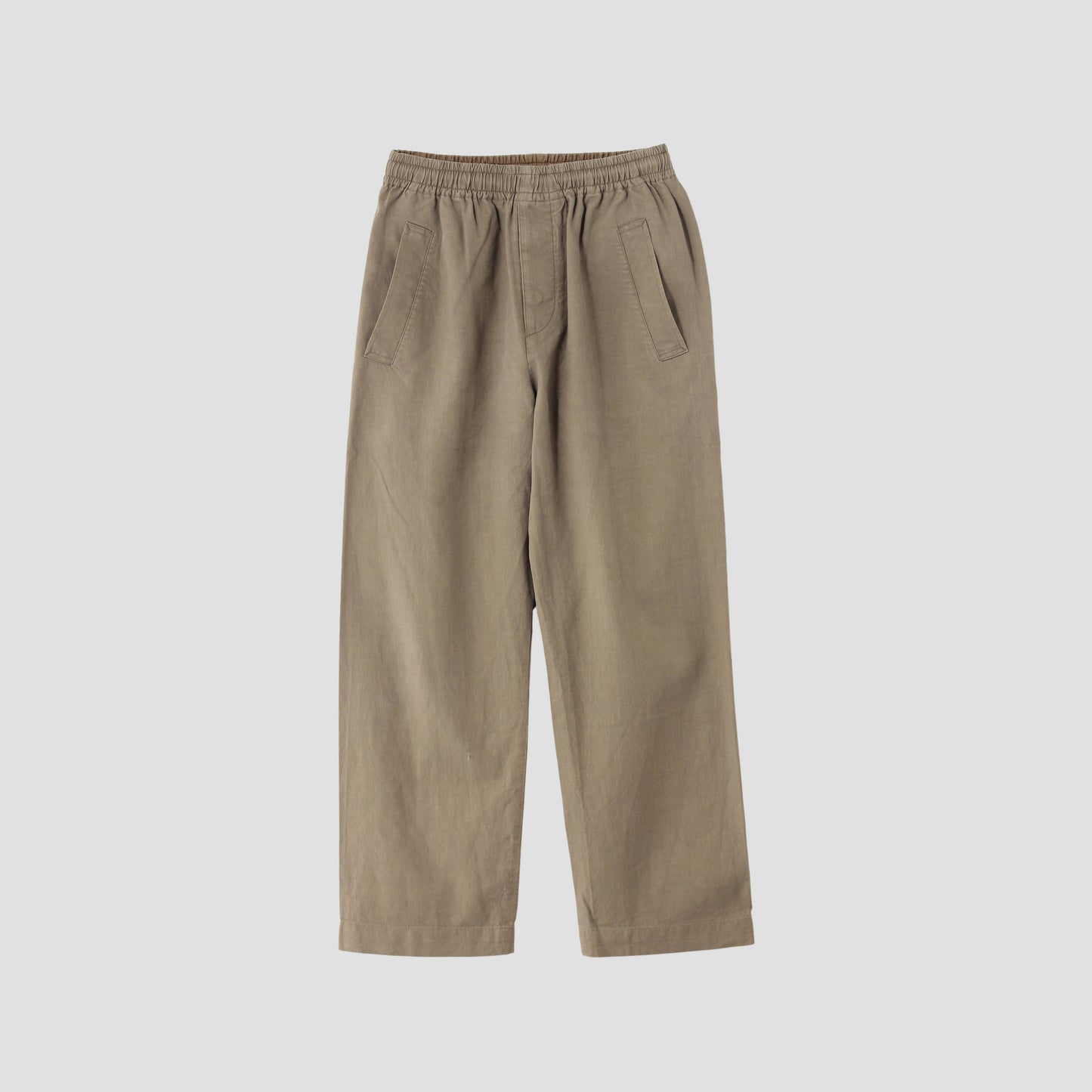 LINEN COTTON TWILL TROUSERS