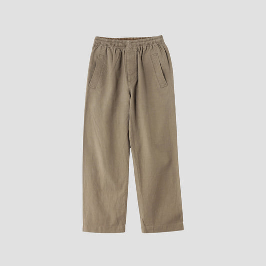 LINEN COTTON TWILL TROUSERS