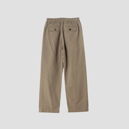 LINEN COTTON TWILL TROUSERS