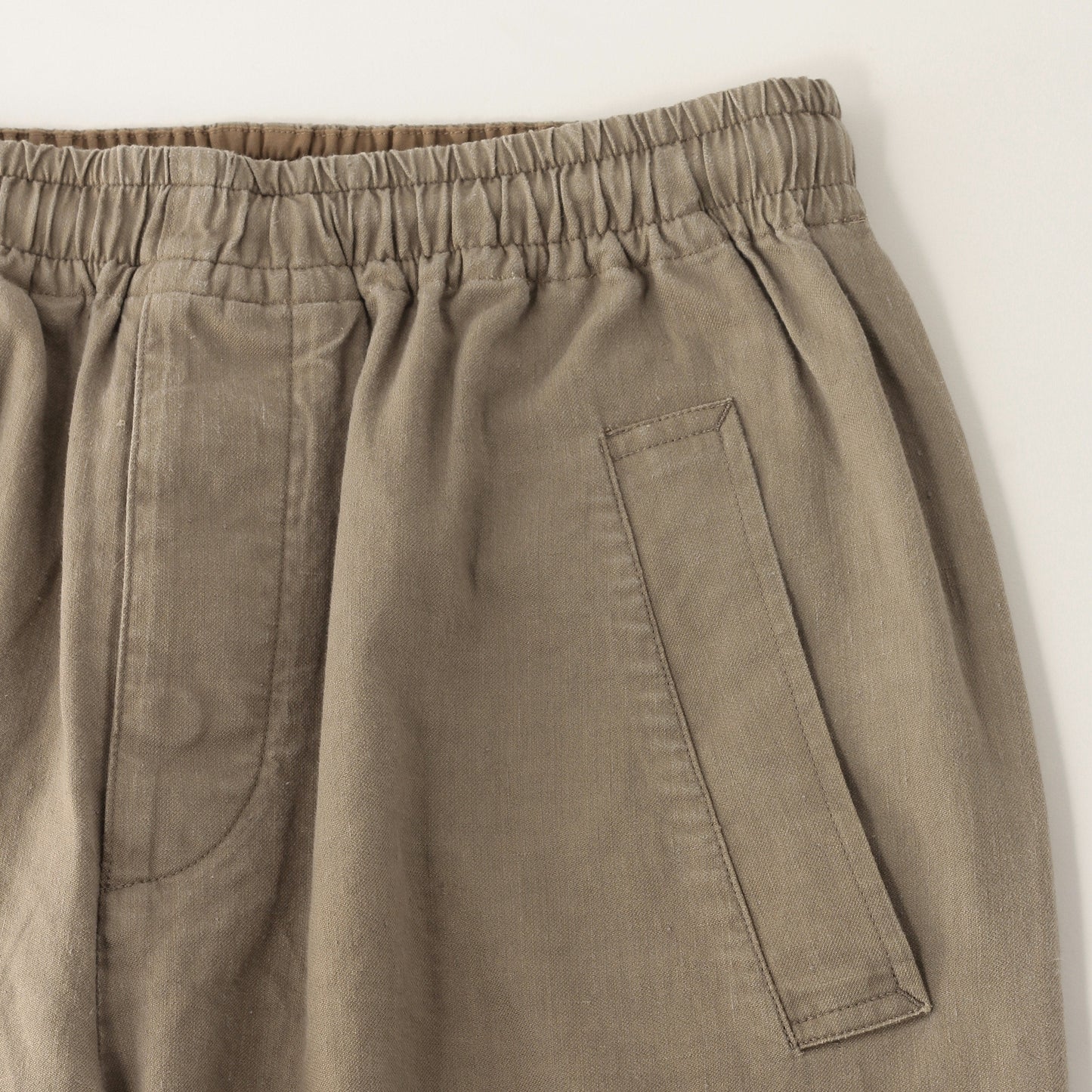 LINEN COTTON TWILL TROUSERS