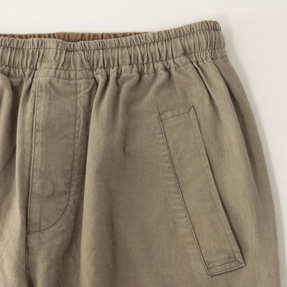 LINEN COTTON TWILL TROUSERS