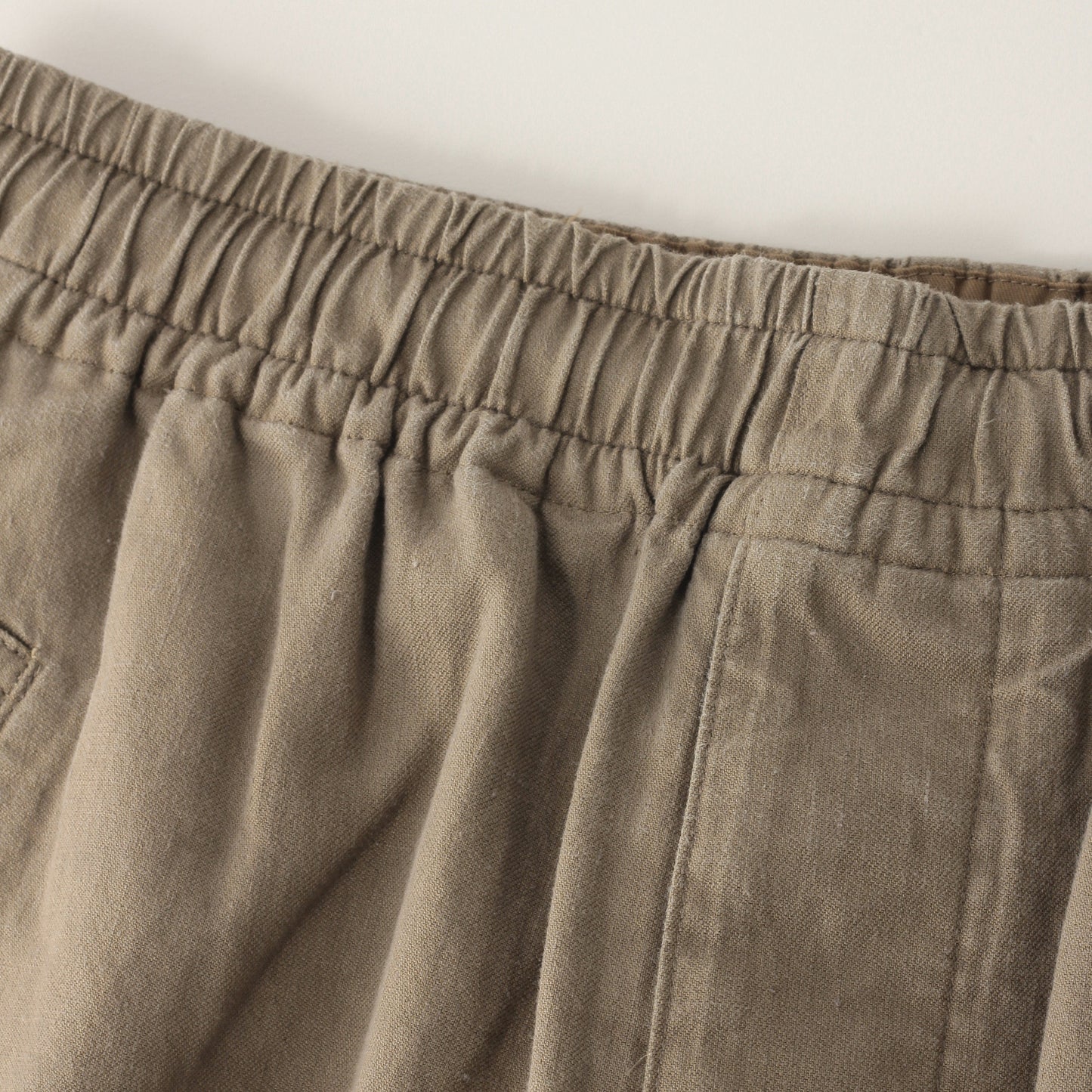 LINEN COTTON TWILL TROUSERS