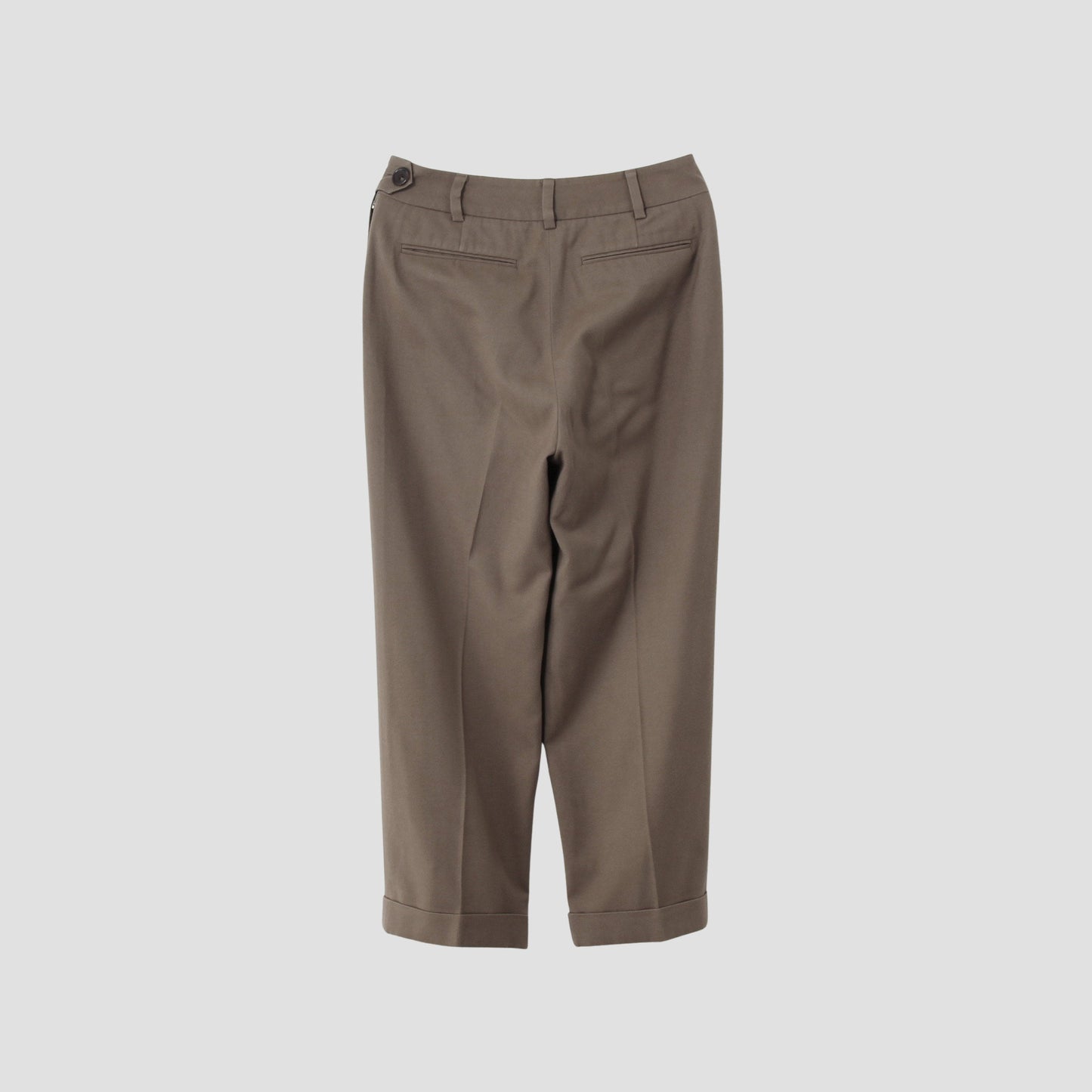 BRUSHED COTTON WOOL TROUSERS