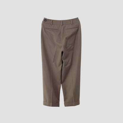 BRUSHED COTTON WOOL TROUSERS
