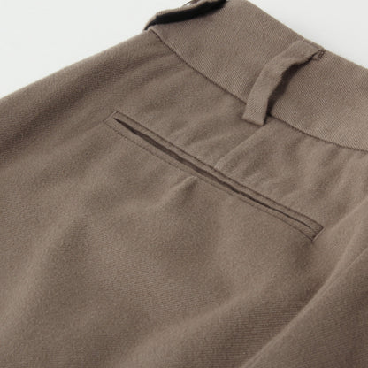 BRUSHED COTTON WOOL TROUSERS