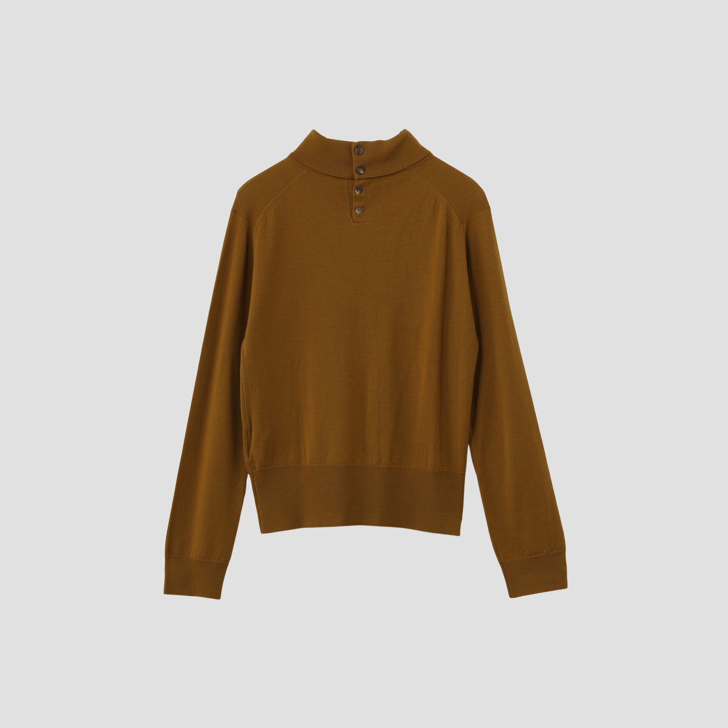BUTTON ED ROLL NECK KNIT