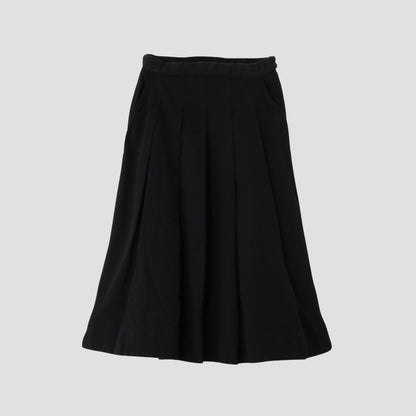 WOOL COTTON TWILL SKIRT