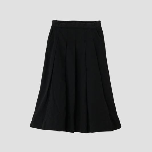 WOOL COTTON TWILL SKIRT