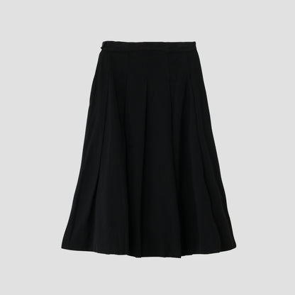 WOOL COTTON TWILL SKIRT
