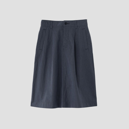 HAIRLINE COTTON WOOL SKIRT