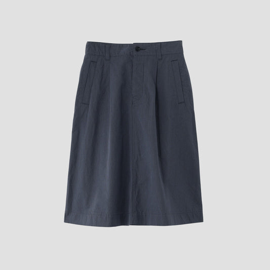 HAIRLINE COTTON WOOL SKIRT