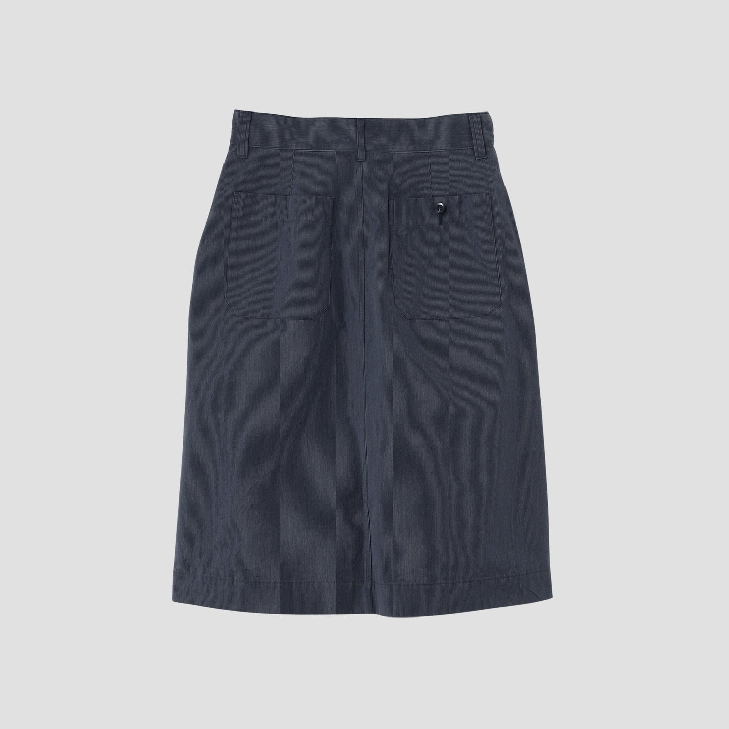 HAIRLINE COTTON WOOL SKIRT