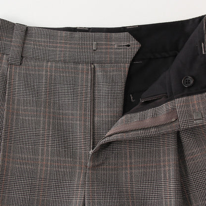 OVERCHECK WOOL TROUSERS