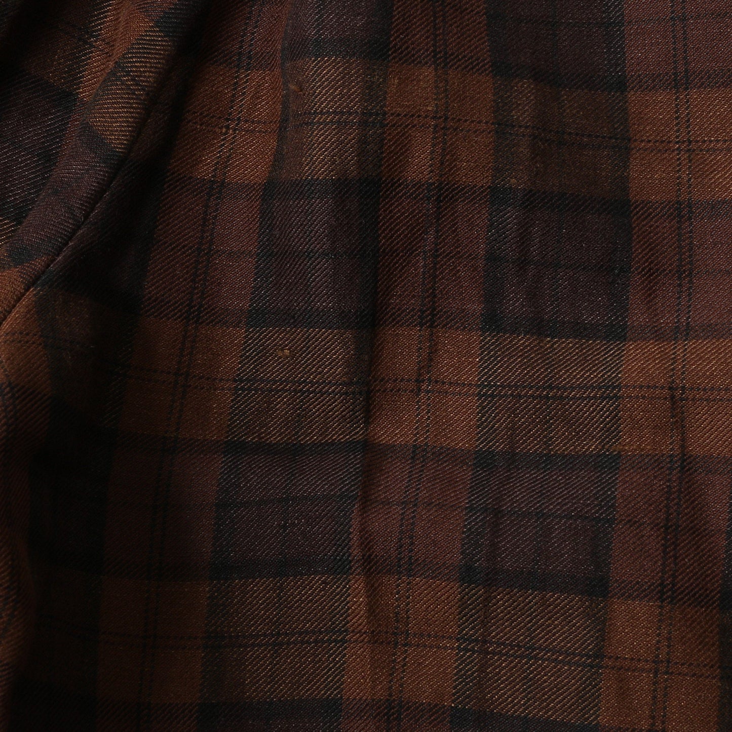 CHECK WOOL LINEN BLEND TROUSERS