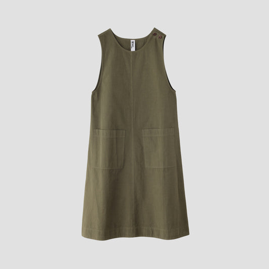 GARMENT DYE LIGHTWEIGHT PLAINWEAVE DRESS