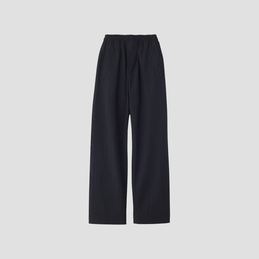 WOOL PINSTRIPE TROUSERS