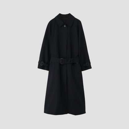 WOOL COTTON GABARDINE COAT