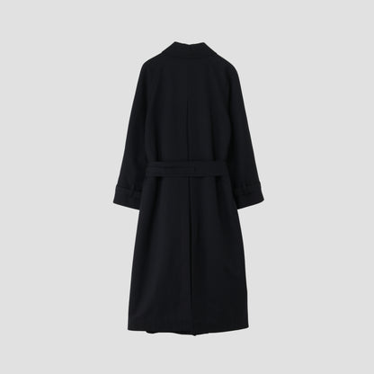 WOOL COTTON GABARDINE COAT