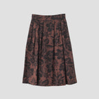 DAMASK COTTON LINEN TWILL SKIRT