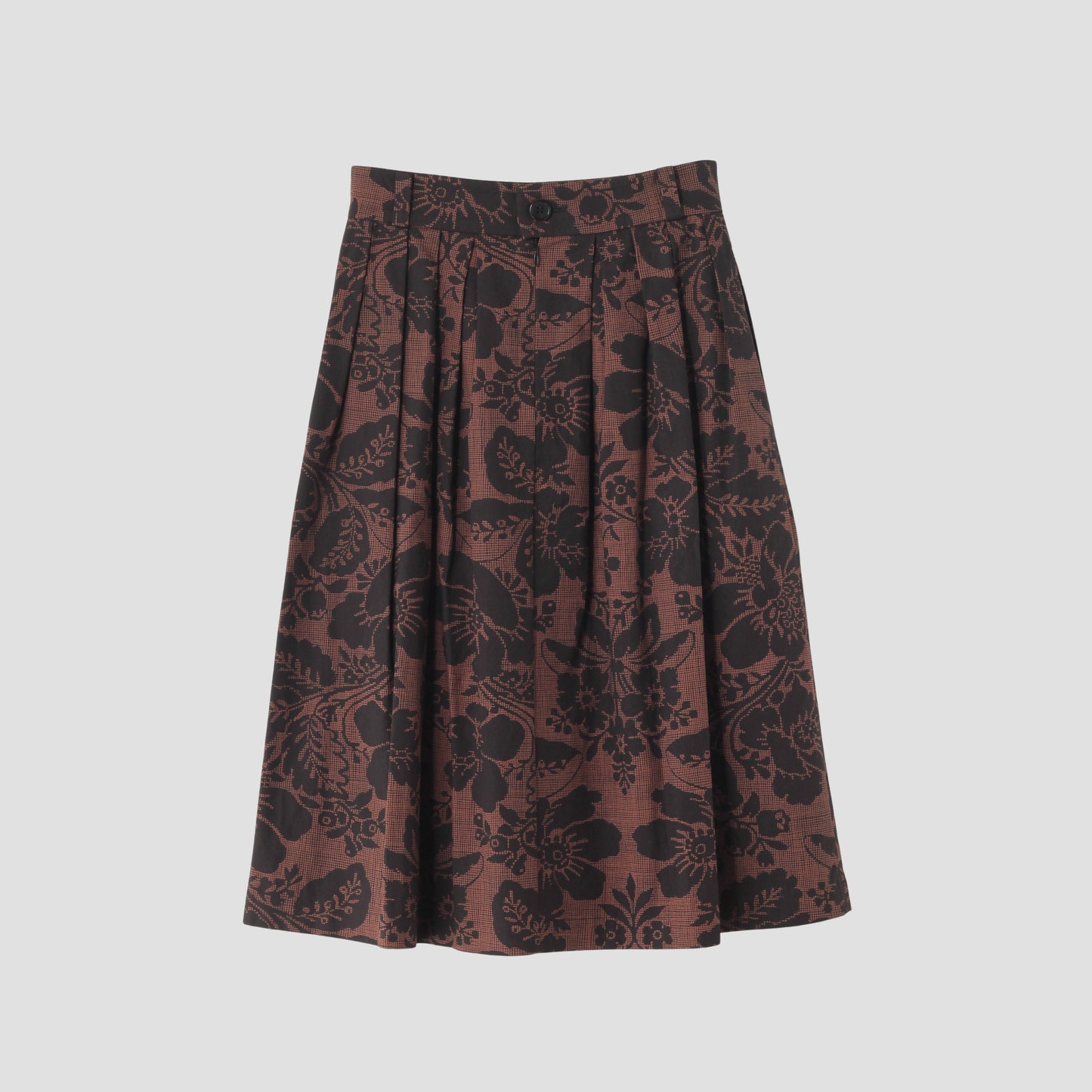 DAMASK COTTON LINEN TWILL SKIRT