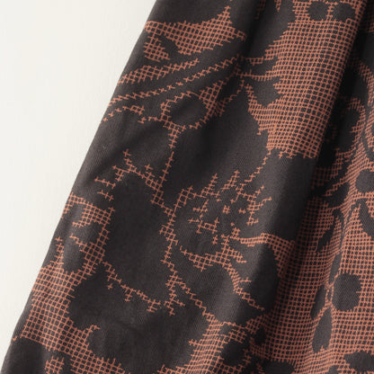 DAMASK COTTON LINEN TWILL SKIRT