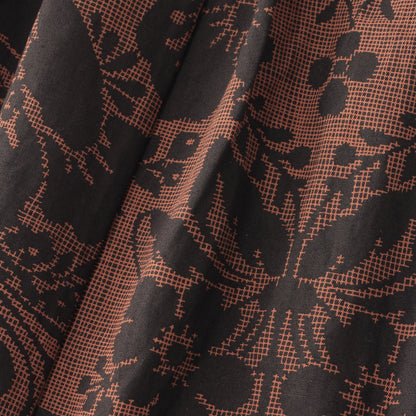 DAMASK COTTON LINEN TWILL SKIRT