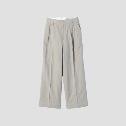 COTTON LINEN OXFORD TROUSERS