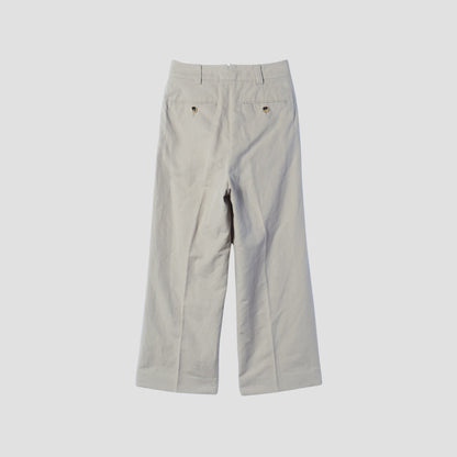 COTTON LINEN OXFORD TROUSERS