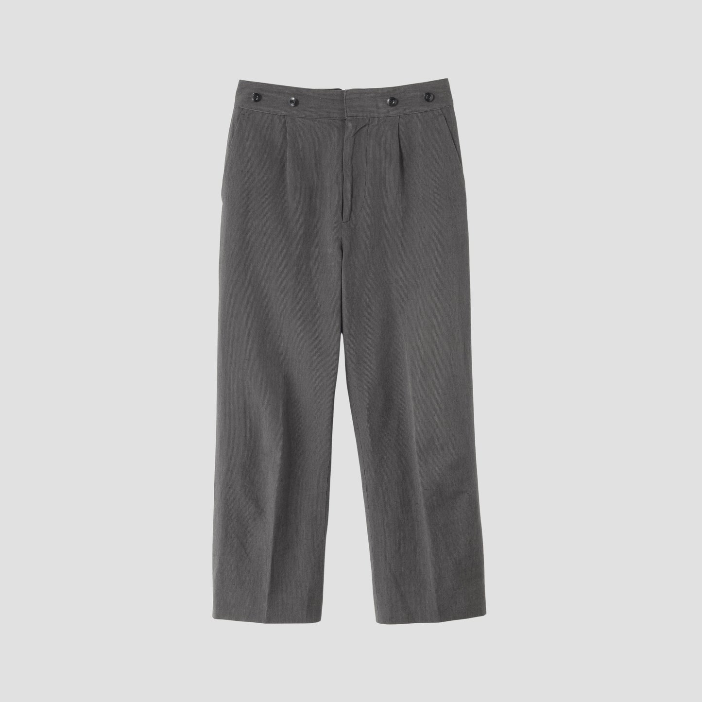 YARN DYED COTTON LINEN TROUSERS
