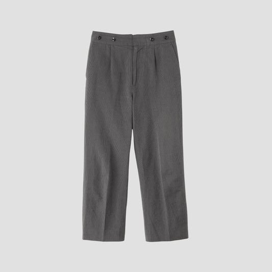 YARN DYED COTTON LINEN TROUSERS