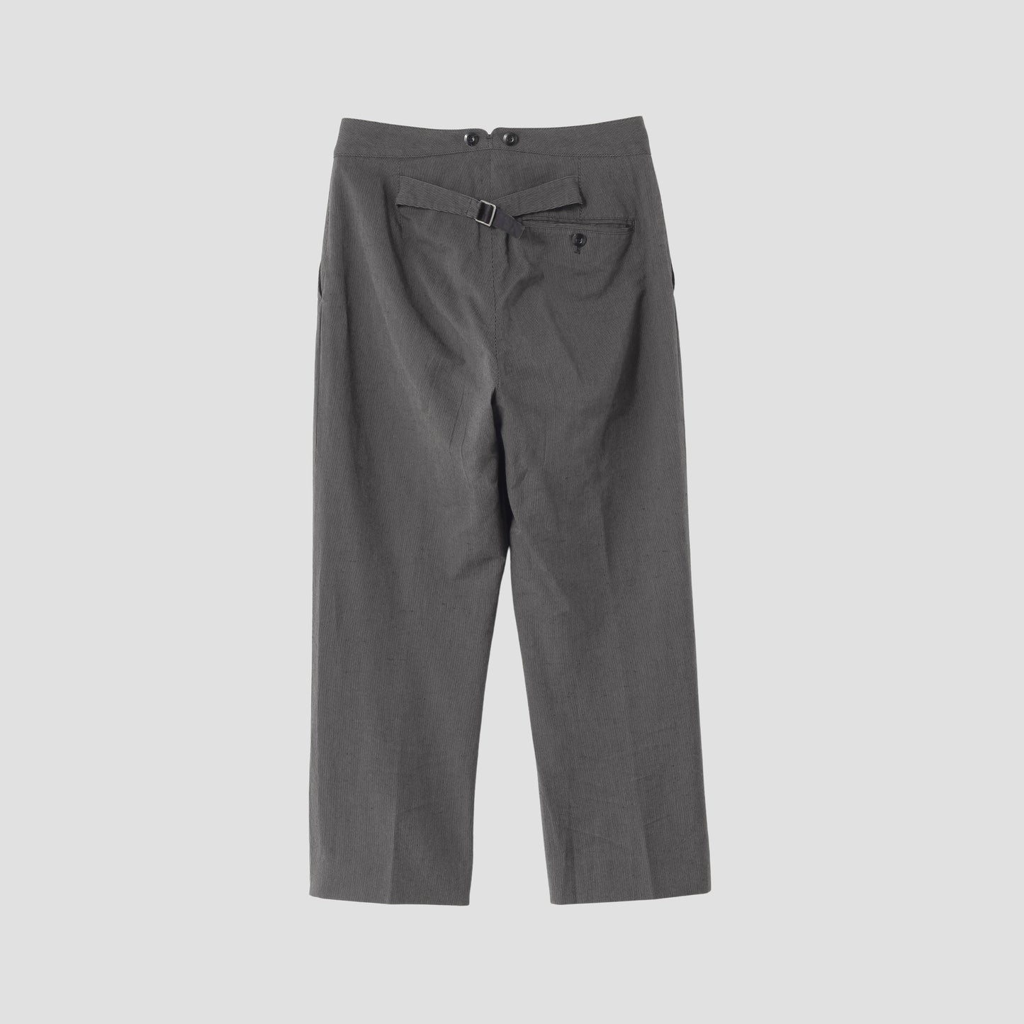 YARN DYED COTTON LINEN TROUSERS