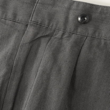 YARN DYED COTTON LINEN TROUSERS