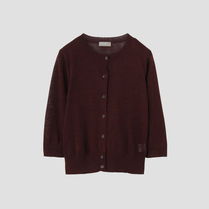 SUPERFINE LINEN CARDIGAN KNIT