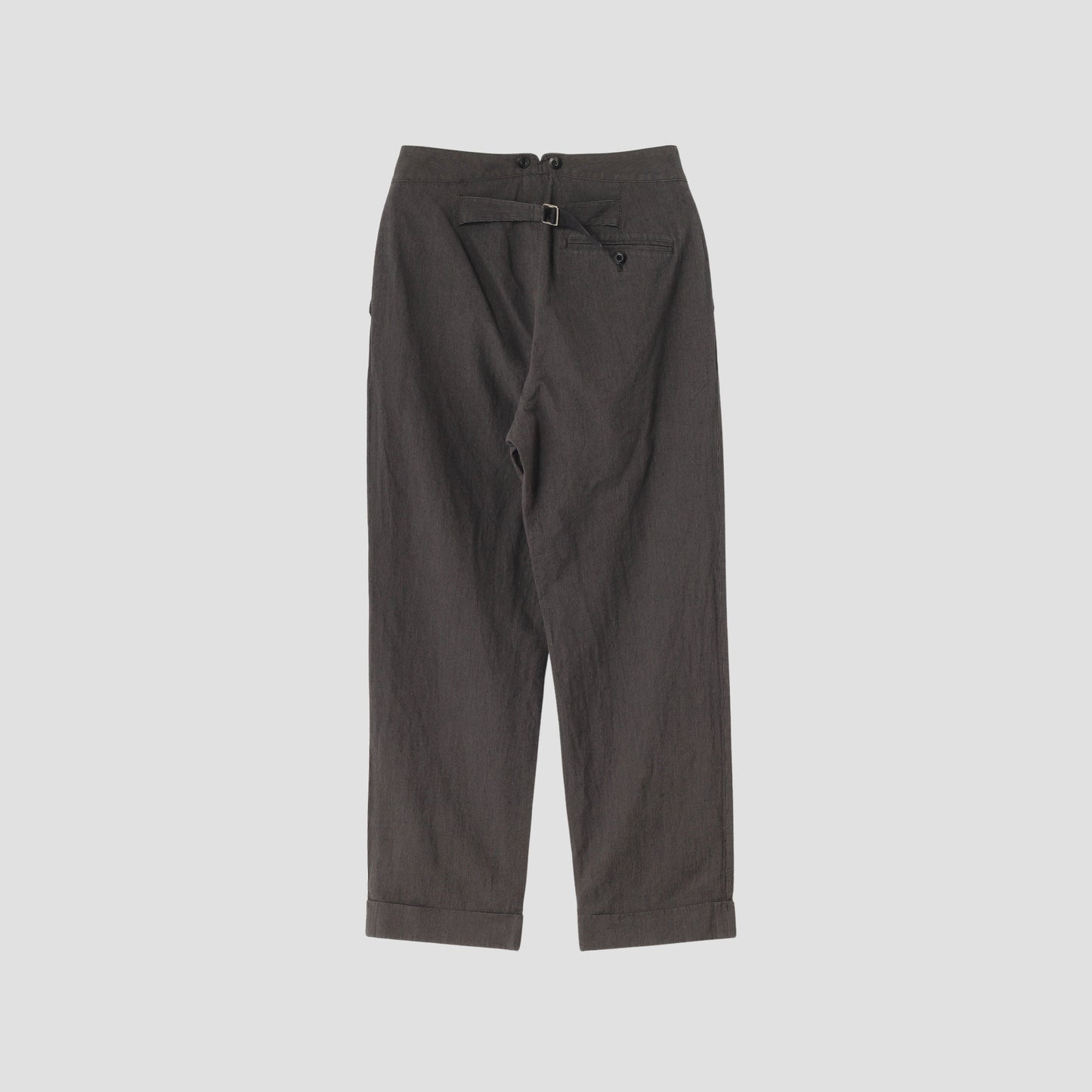 YARN DYED COTTON LINEN TROUSERS