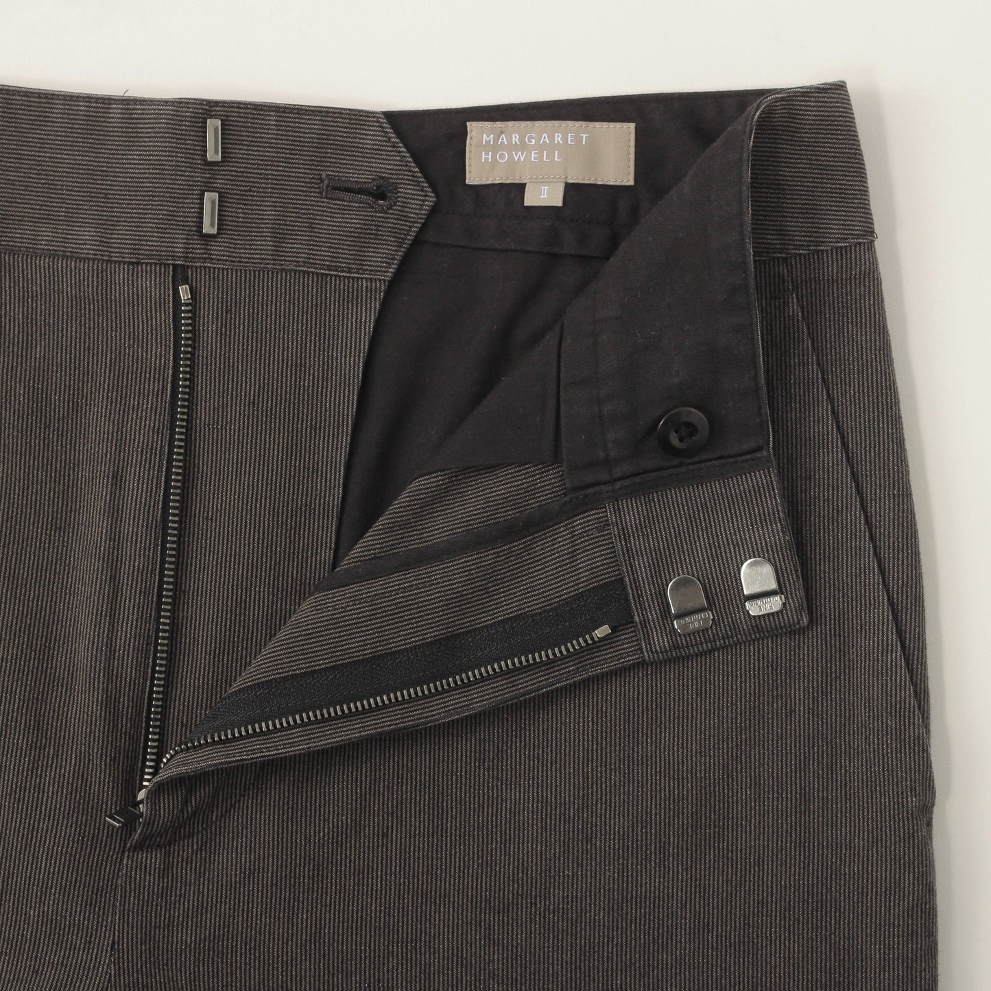 YARN DYED COTTON LINEN TROUSERS