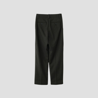 GINGHAM WOOL TWILL TROUSERS