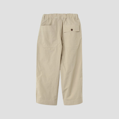 FINE COMPACT COTTON POPLIN TROUSERS