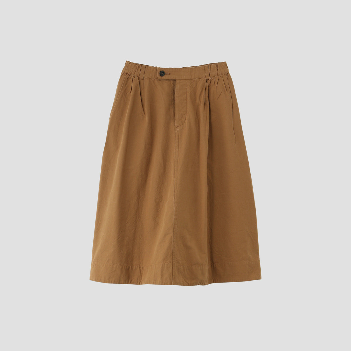 WASHED COTTON POPLIN SKIRT