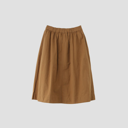 WASHED COTTON POPLIN SKIRT