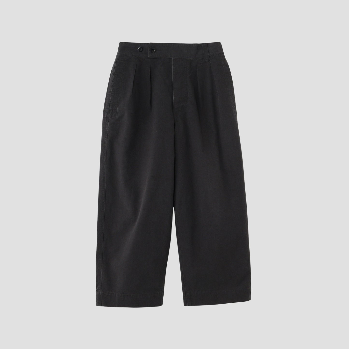COTTON PLAIN WEAVE TROUSERS