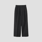 WIDE STRIPE FINE WOOL TROUSERS